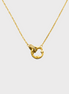 Gold Stone Circle Necklace