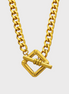 Gold Square Link Necklace