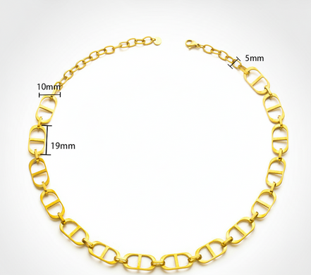 Gold Open Link Necklace