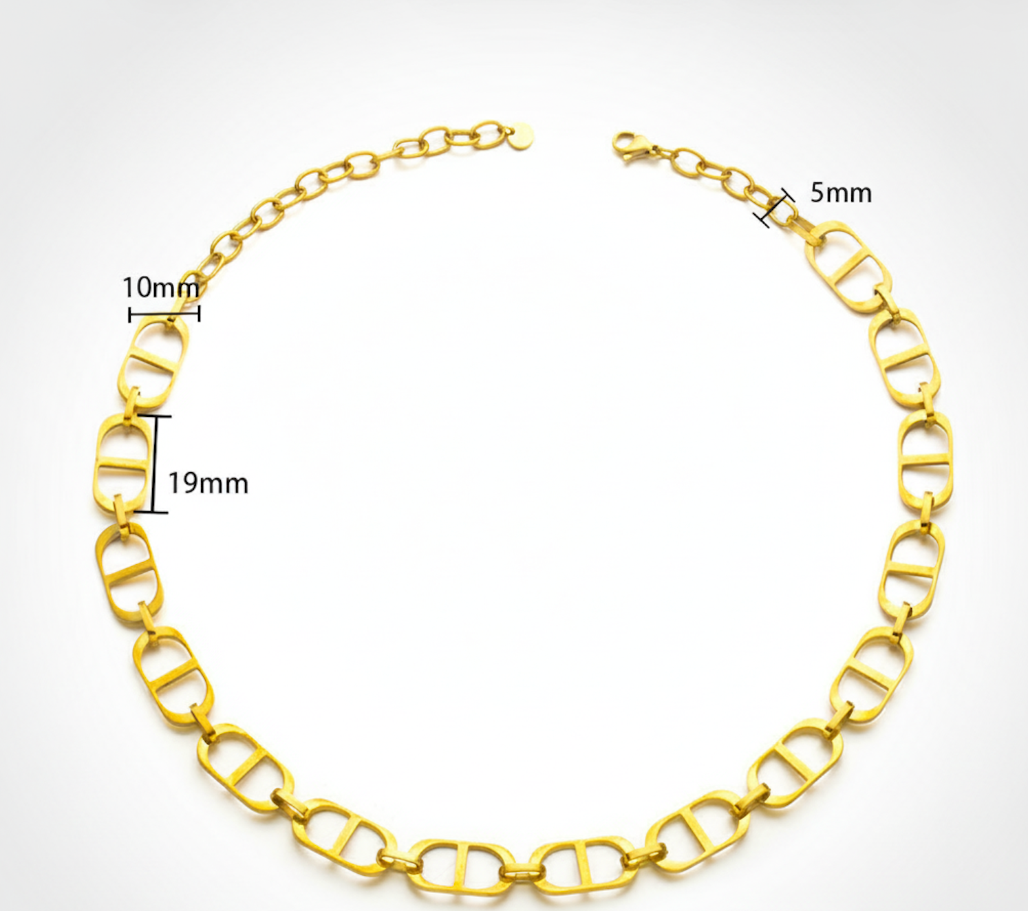 Gold Open Link Necklace