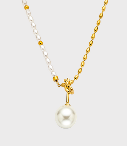 Gold Pearl Harmony Necklace