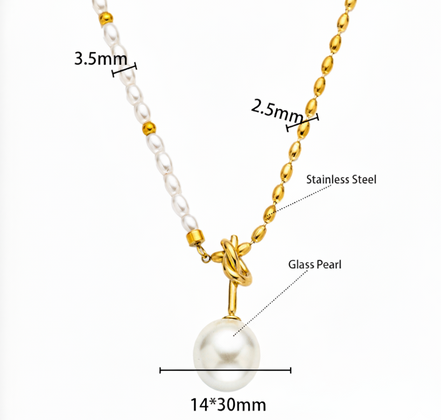 Gold Pearl Harmony Necklace