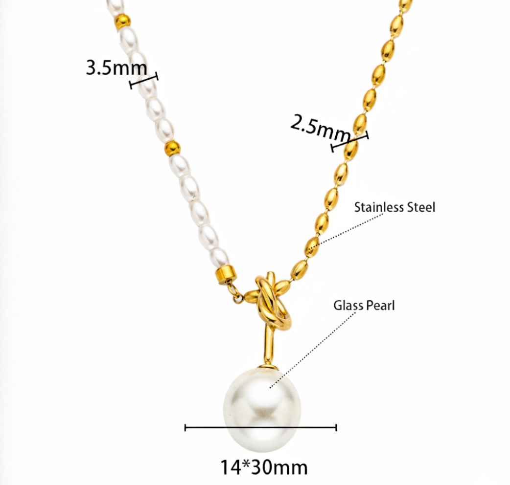 Gold Pearl Harmony Necklace