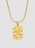 Textured Gold Plate Necklace