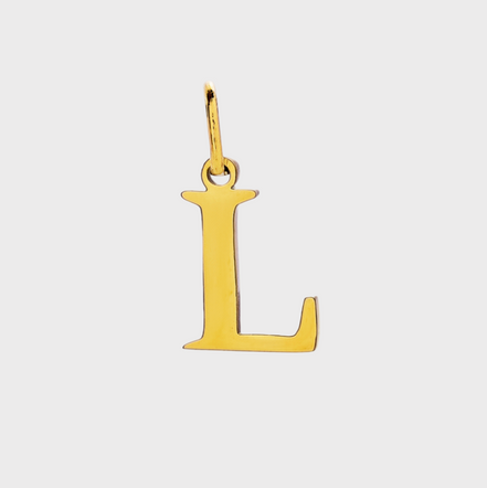 Gold Initial Letter Charm