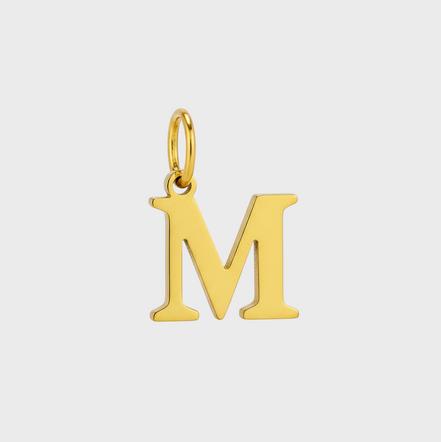 Gold Initial Letter Charm