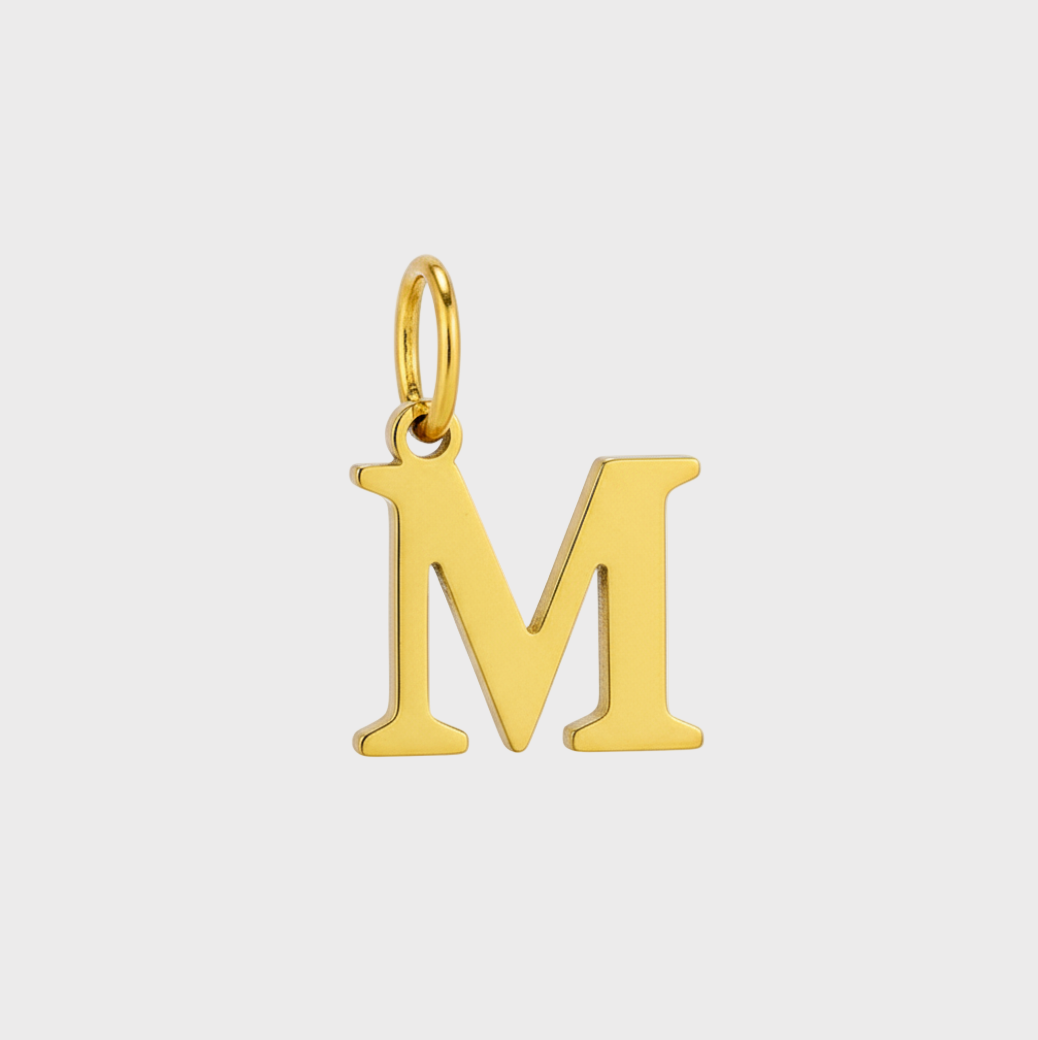 Gold Initial Letter Charm