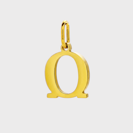Gold Initial Letter Charm