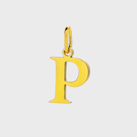 Gold Initial Letter Charm