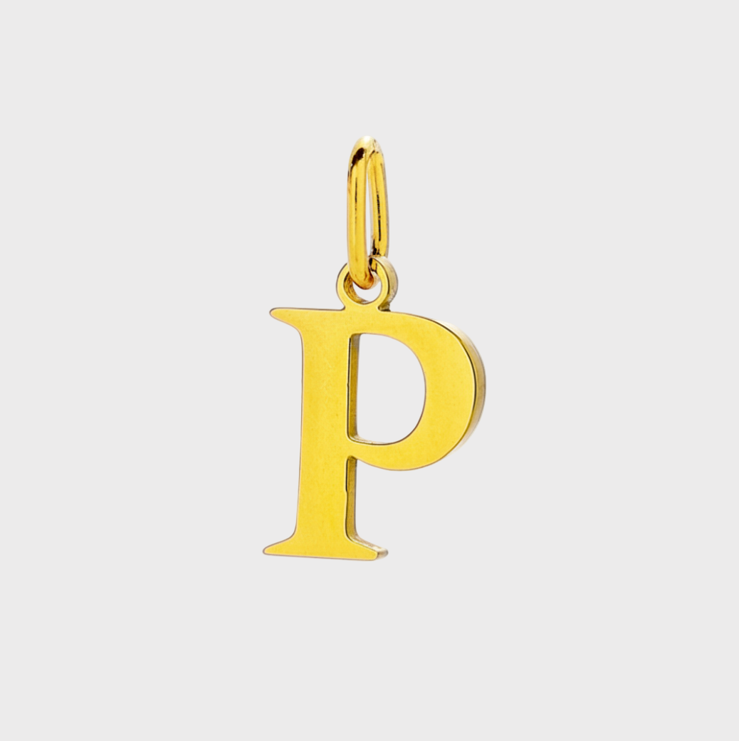 Gold Initial Letter Charm