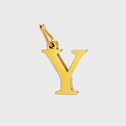 Gold Initial Letter Charm