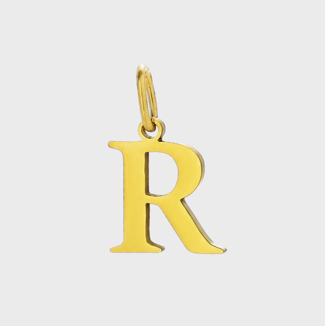 Gold Initial Letter Charm