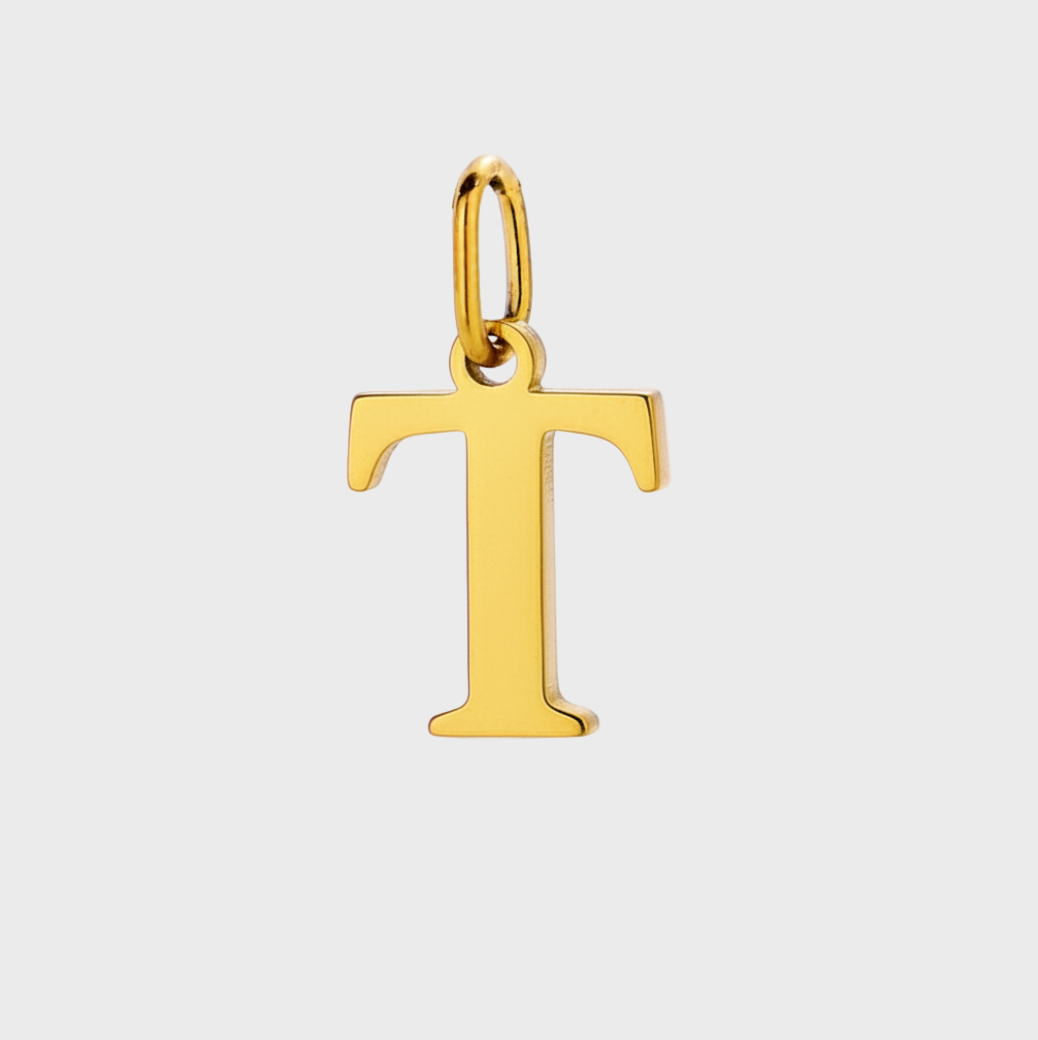 Gold Initial Letter Charm