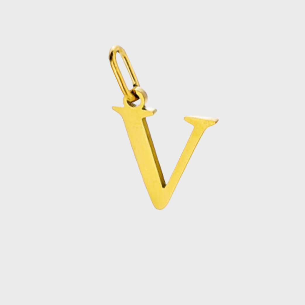 Gold Initial Letter Charm