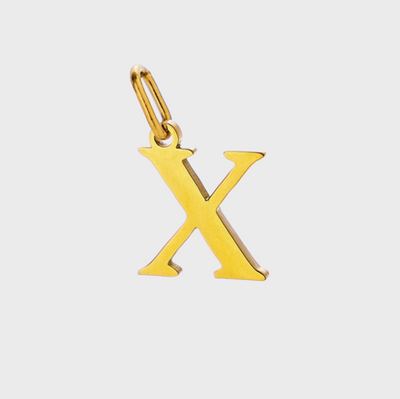 Gold Initial Letter Charm