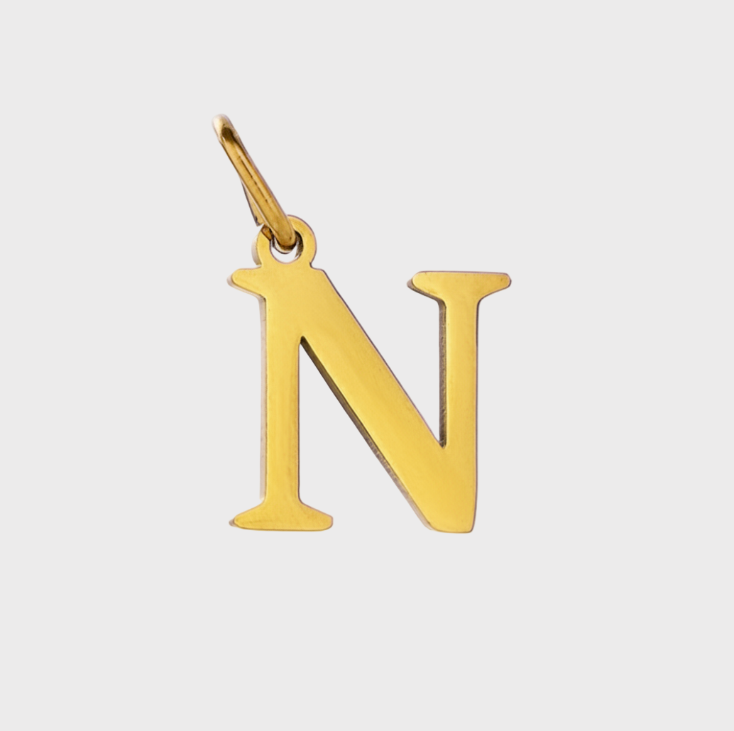 Gold Initial Letter Charm