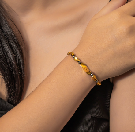 Sculpted Gold Bracelet