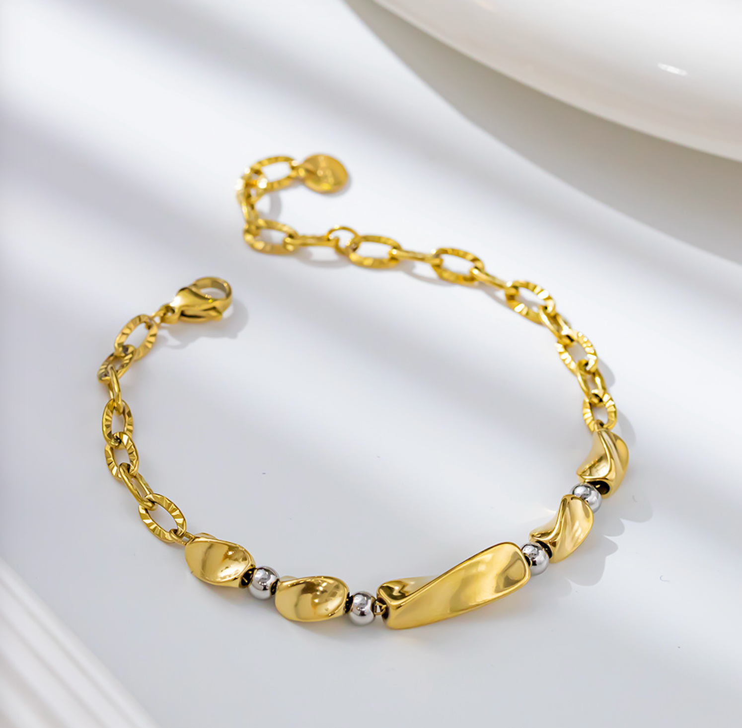 Sculpted Gold Bracelet