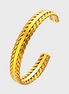 Gold Braided Cuff Bracelet