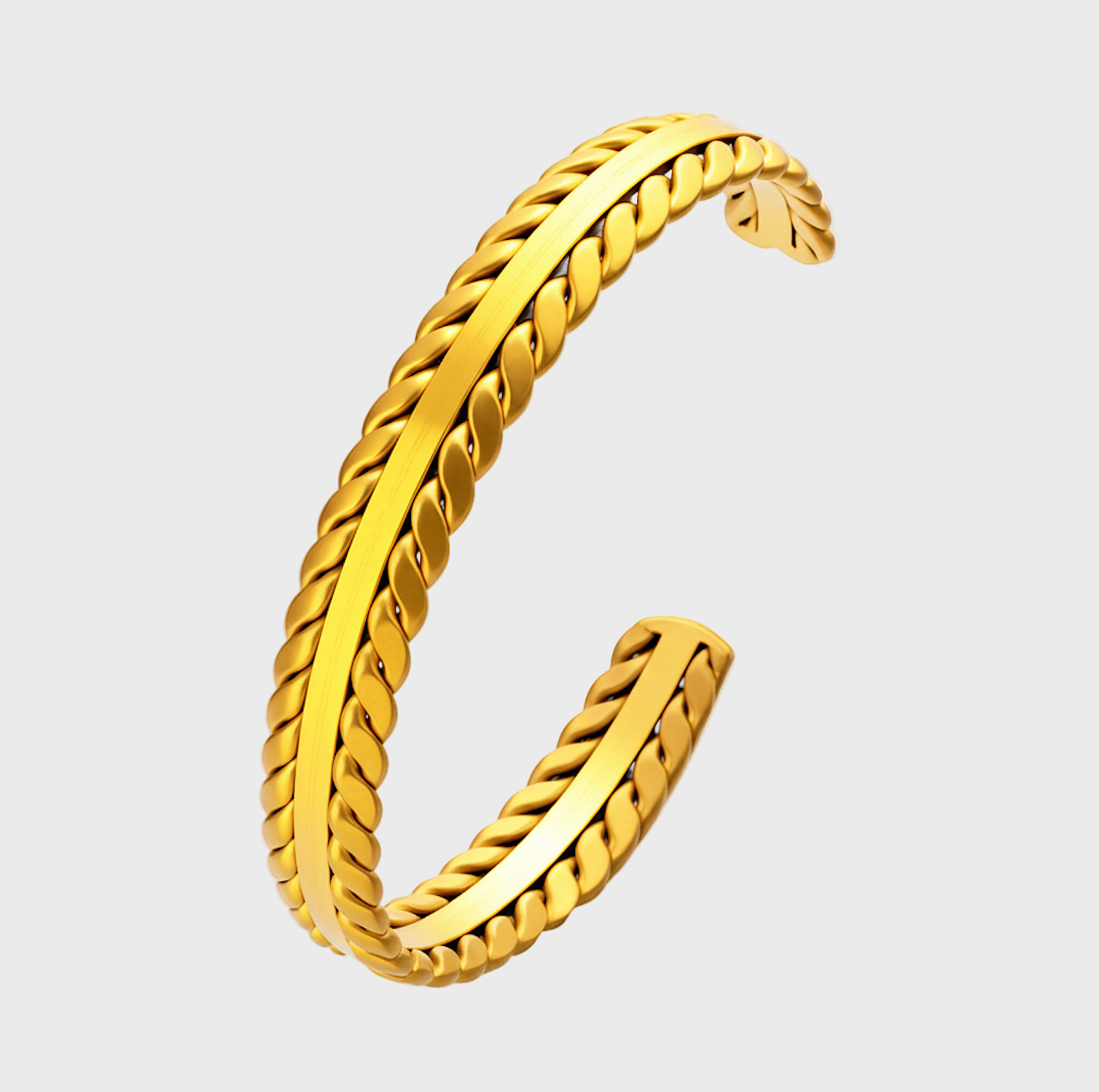 Gold Braided Cuff Bracelet