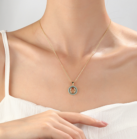 Hamsa Evil Eye Gold Necklace