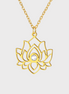 Lotus Flower Gold Necklace