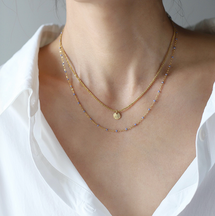 Layered Coin Gold Necklace