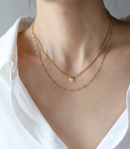 Layered Coin Gold Necklace