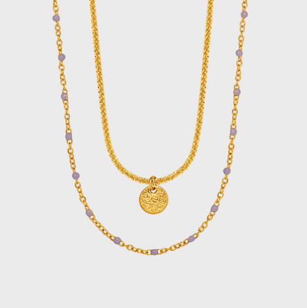 Layered Coin Gold Necklace