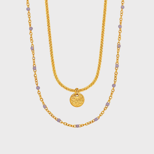 Layered Coin Gold Necklace