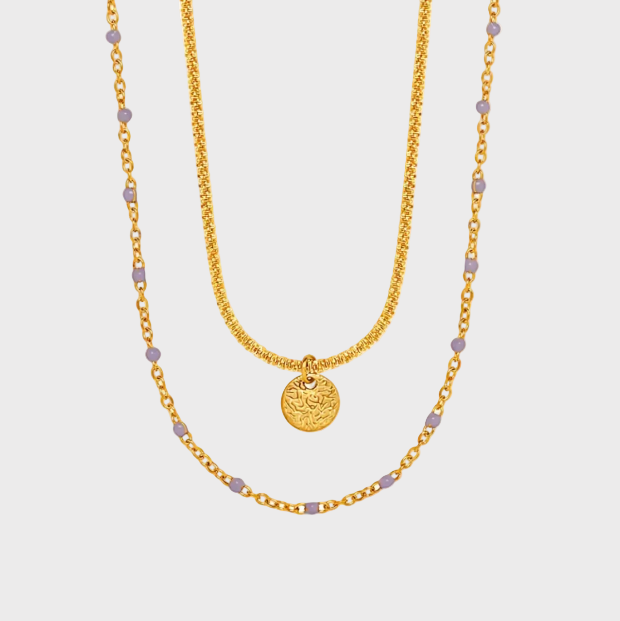 Layered Coin Gold Necklace