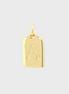Gold Tag Letter Charm