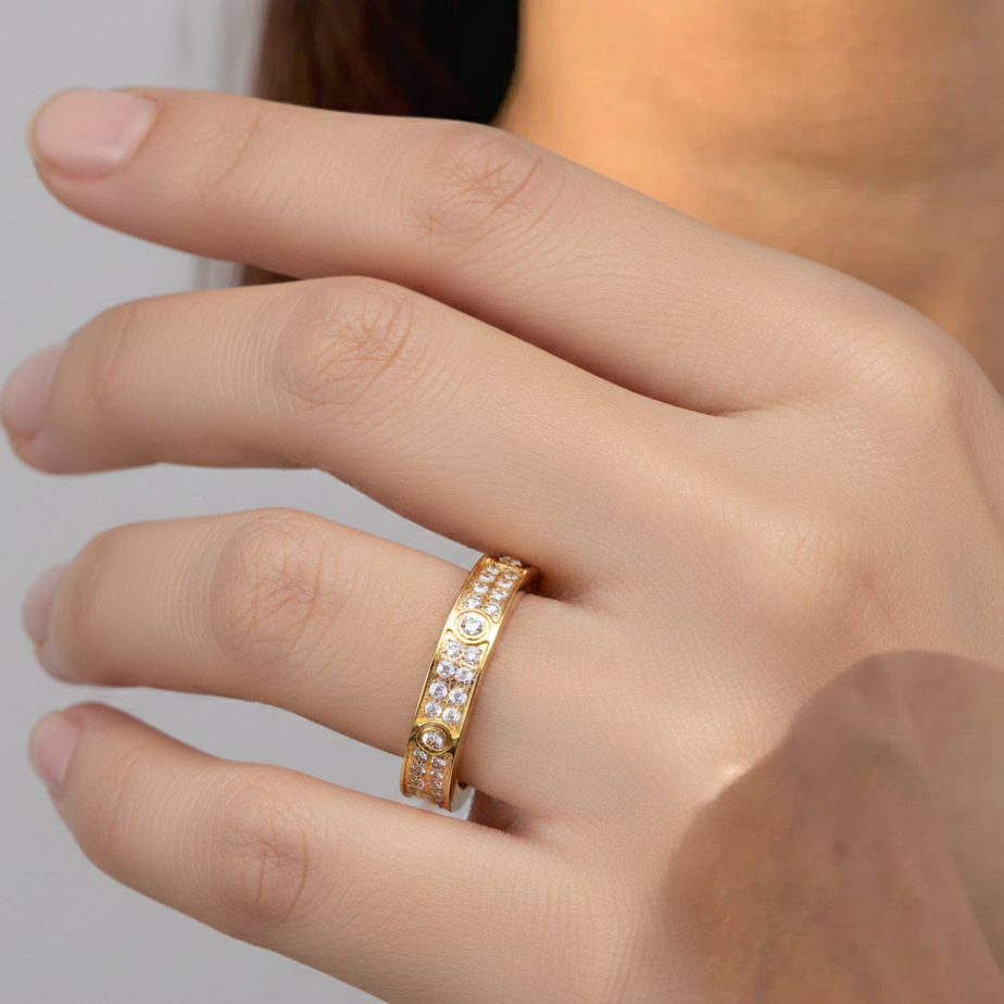 Adira Cubic Zirconia Gold Ring