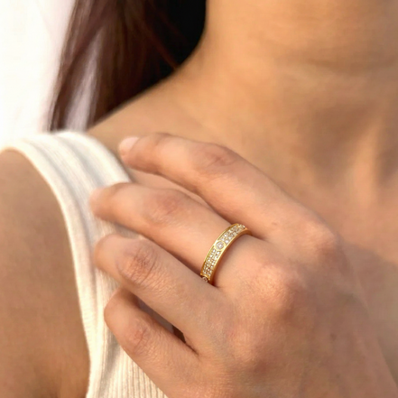 Adira Cubic Zirconia Gold Ring