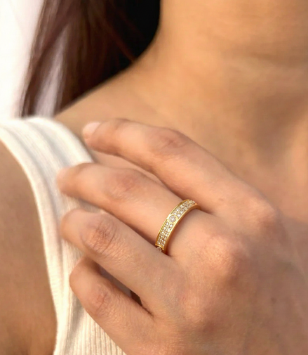 Adira Cubic Zirconia Gold Ring