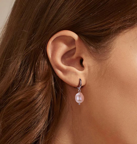 Ophelia Pearl Earrings - Silver